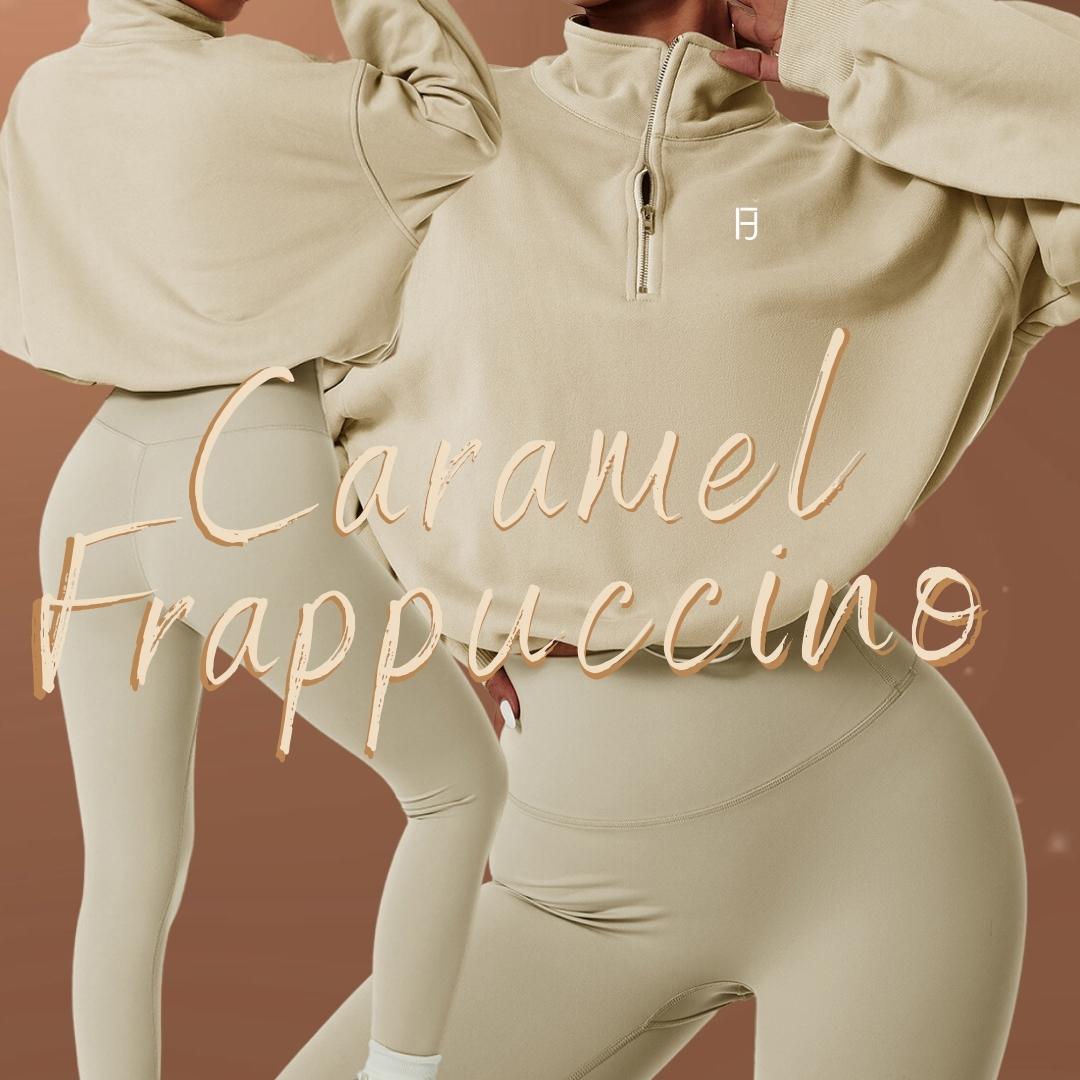 CARAMEL FRAPPUCCINO BEIGE HALF-ZIP PULLOVER SWEATER